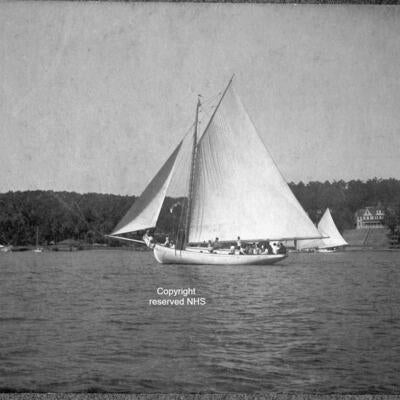 black and white image of a boat 